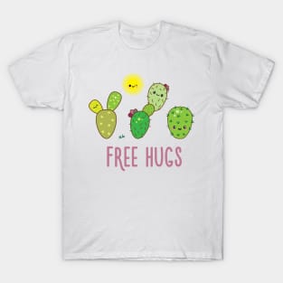 Kawaii Cactus Free Hugs T-Shirt